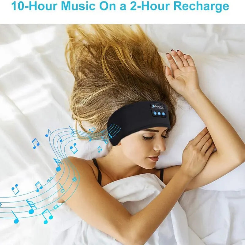 Wireless Bluetooth 5.0 Sports Sleeping Headband with Noise Cancellation