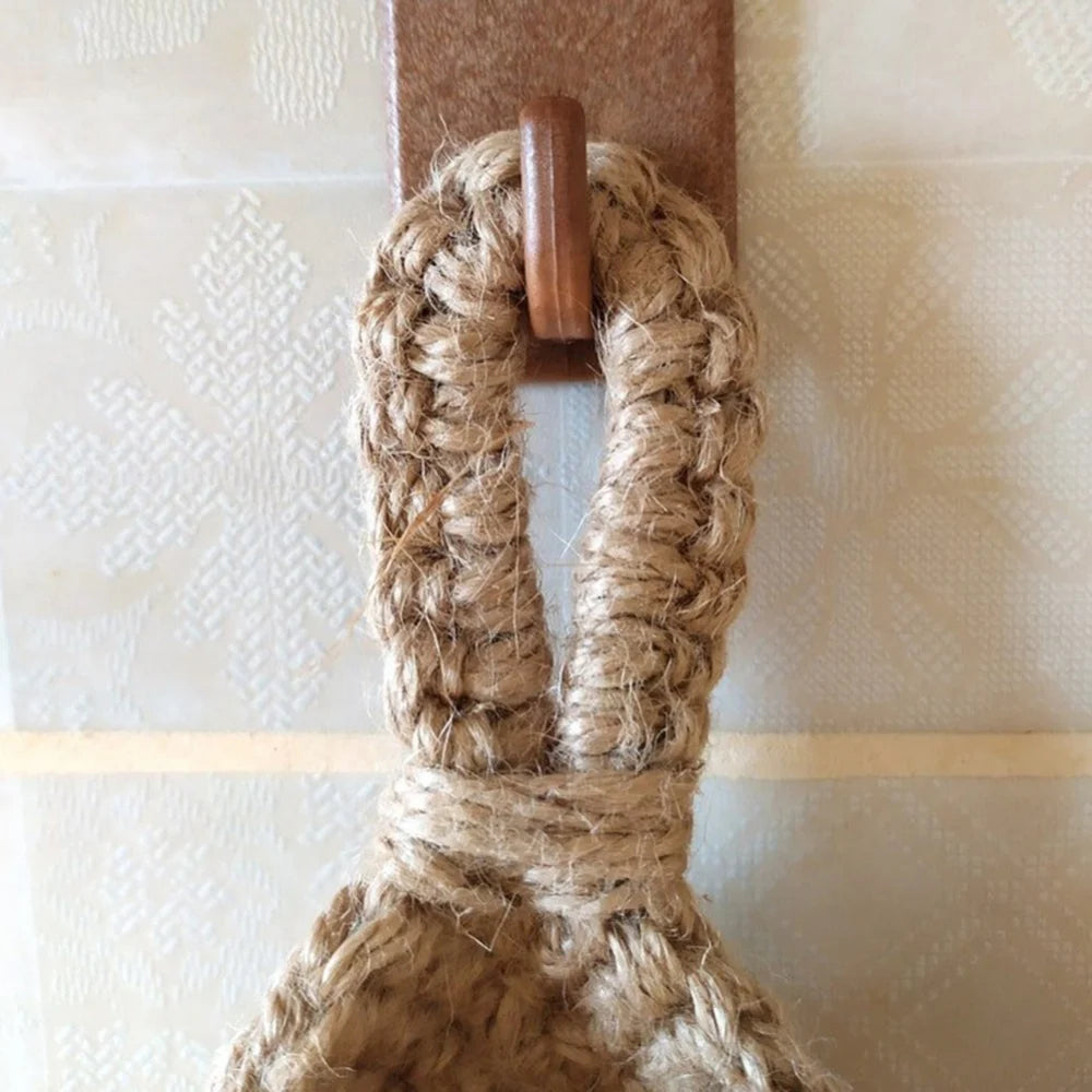 Handwoven Wall Hanging Fruit Vegetable Basket - Eco-Friendly Jute Teardrop Basket