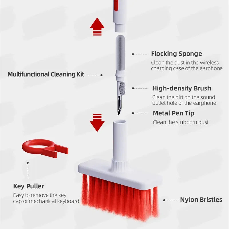 5-in-1 Keyboard and Earbuds Cleaning Brush Kit