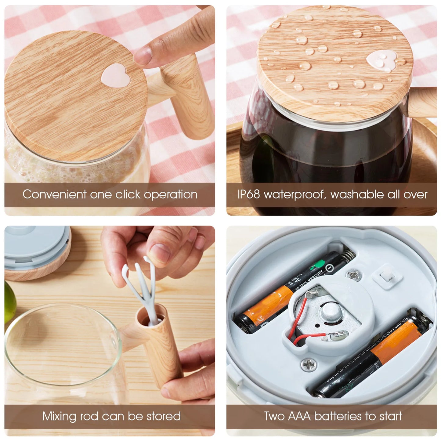 Electric Self Stirring Coffee Cup 400ml