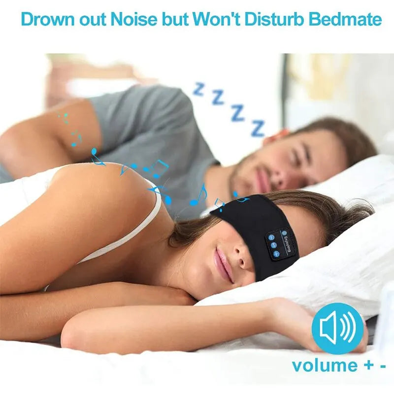 Wireless Bluetooth 5.0 Sports Sleeping Headband with Noise Cancellation