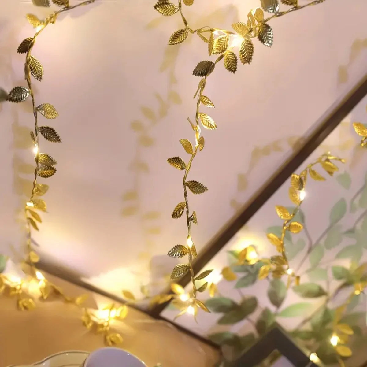 Golden Tiny Leaves Fairy Light