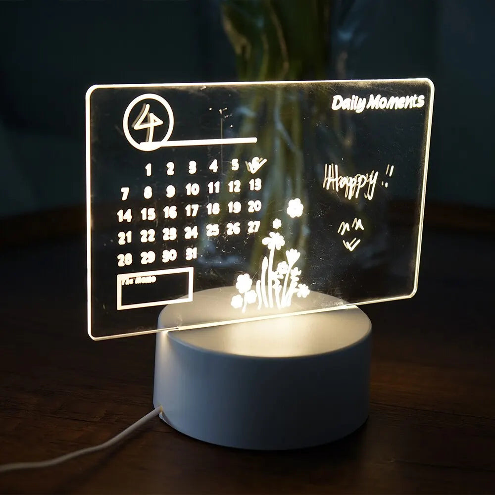 Creative LED Note Board Night Light