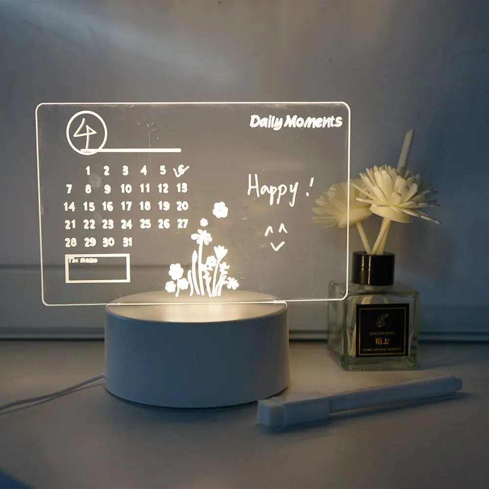 Creative LED Note Board Night Light