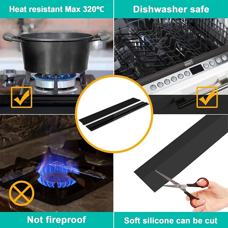 Stove Counter Gap Cover Kitchen Silicone