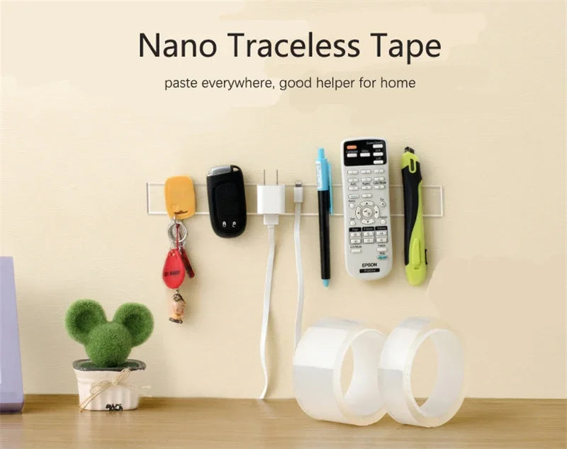 Double-Sided Transparent Reusable Waterproof Adhesive Nano Tape