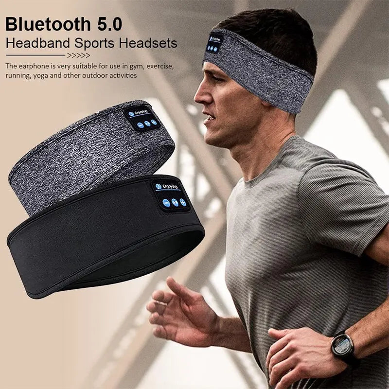 Wireless Bluetooth 5.0 Sports Sleeping Headband with Noise Cancellation