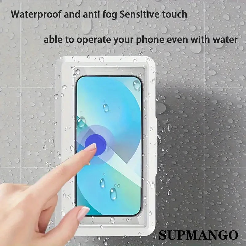 SUPMANGO Waterproof Bathroom Wall-Mounted Mobile Phone Holder