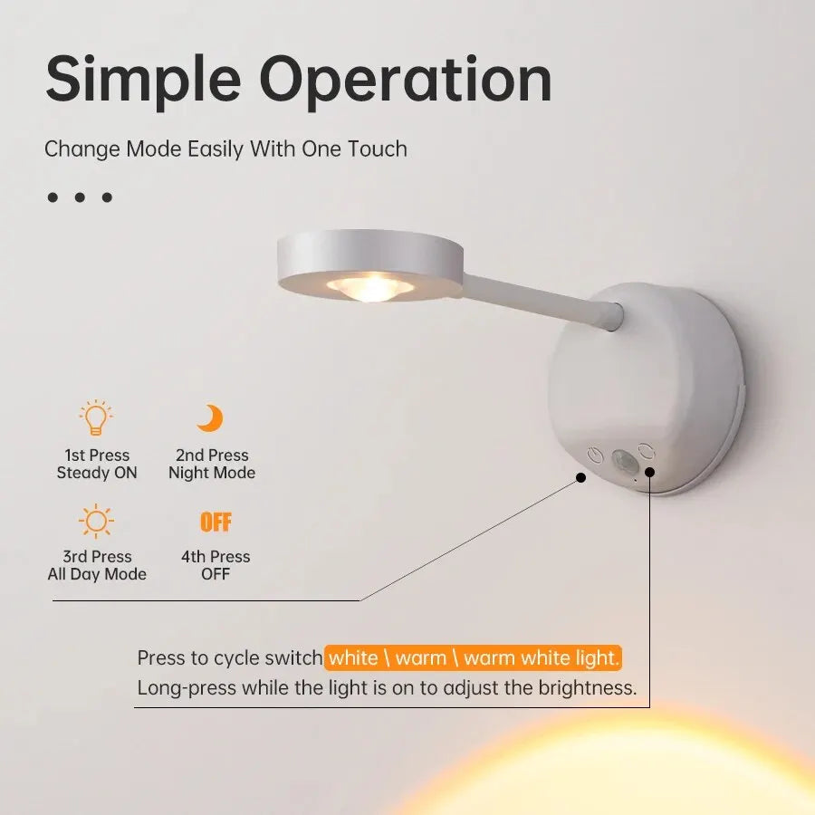 Rechargeable Motion-Sensing Spotlight