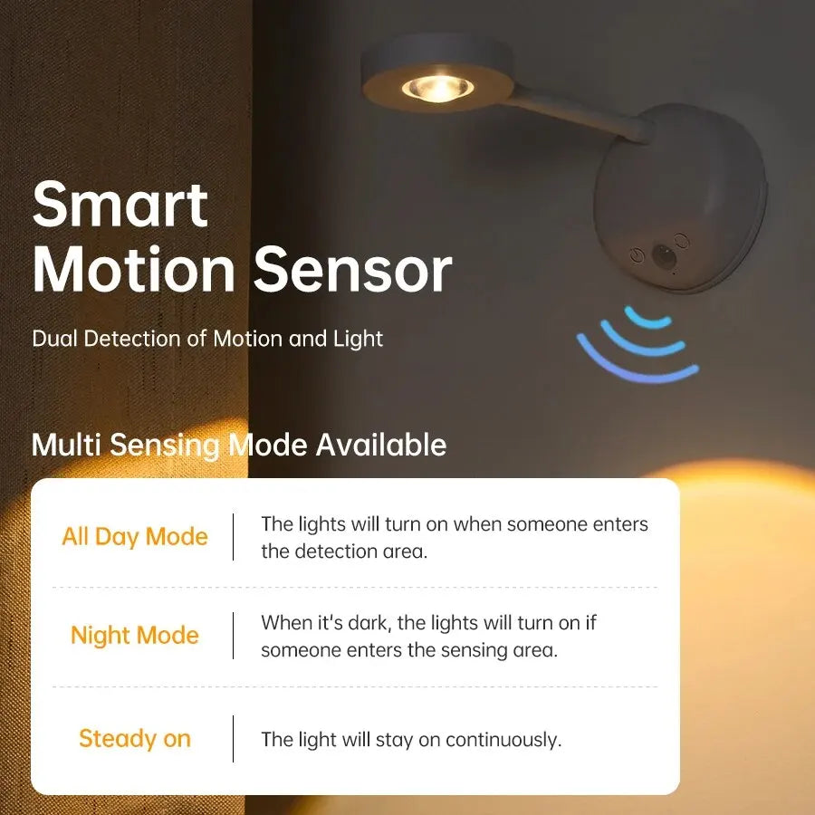 Rechargeable Motion-Sensing Spotlight