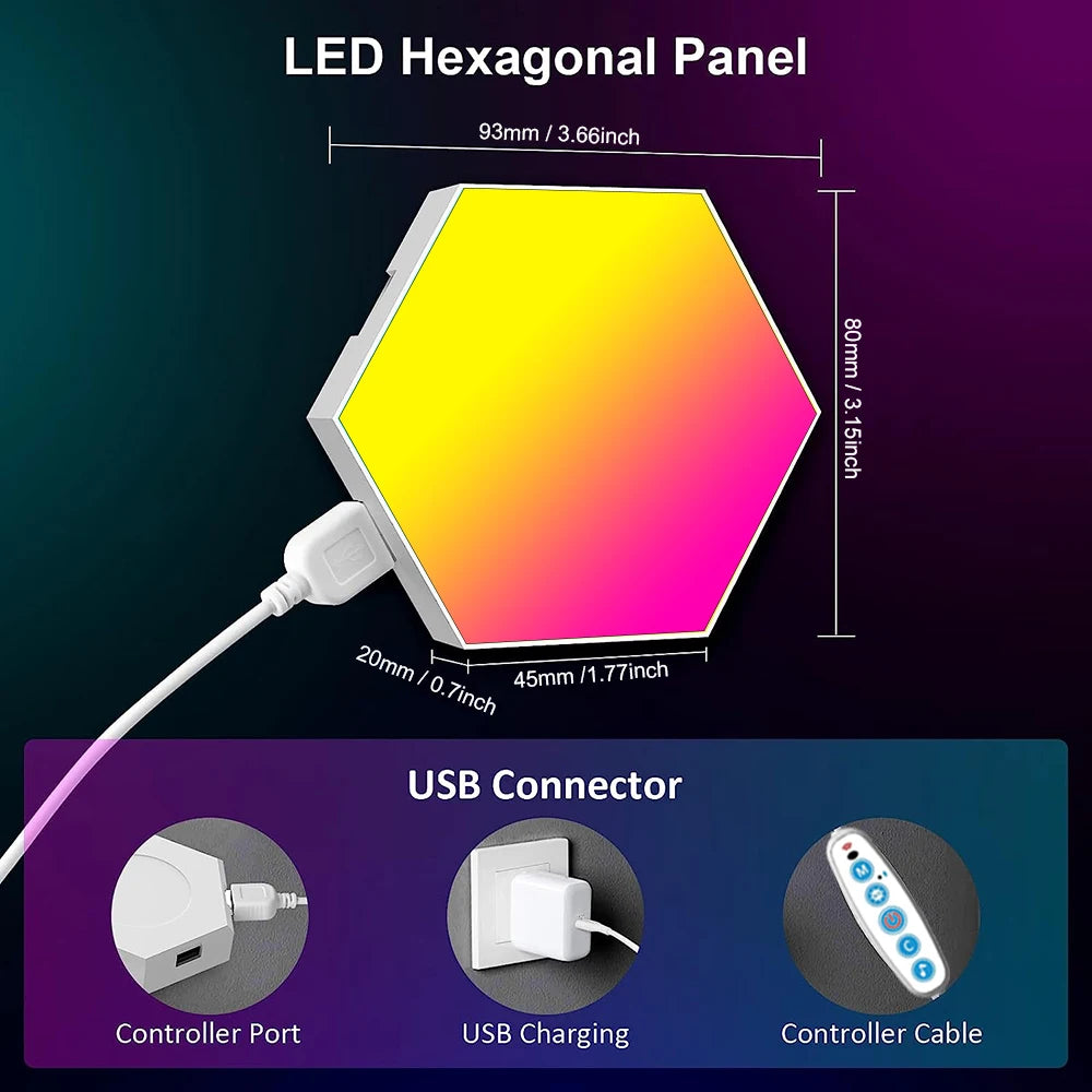 TouCloud Hexagon LED Wall Light