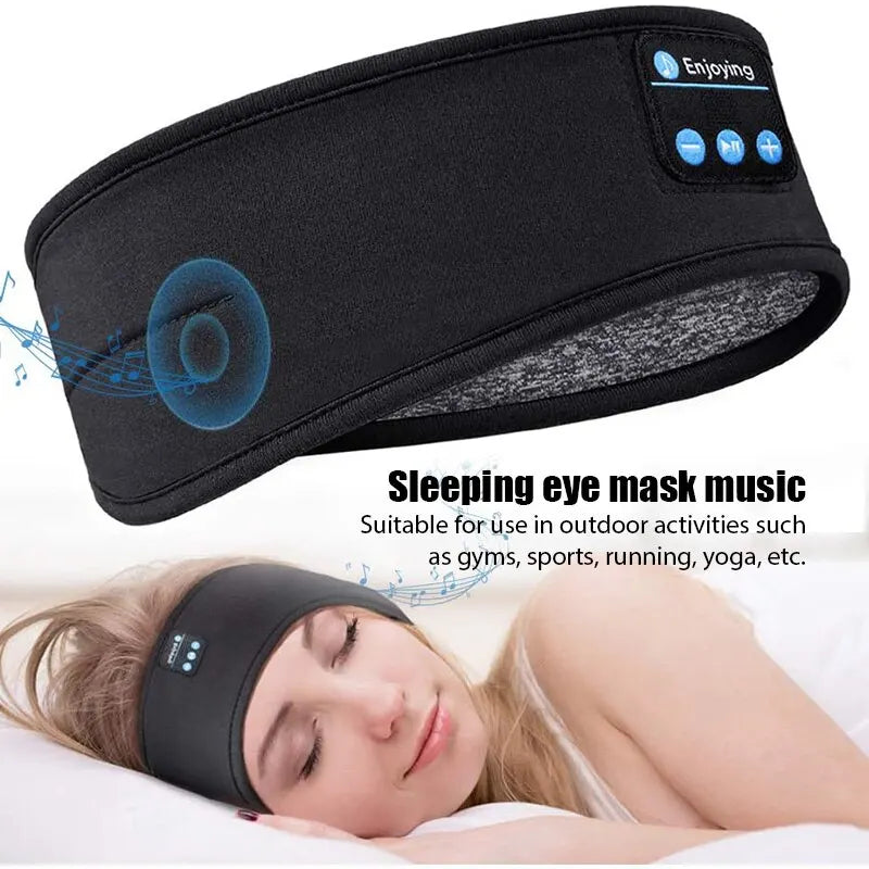 Wireless Bluetooth 5.0 Sports Sleeping Headband with Noise Cancellation