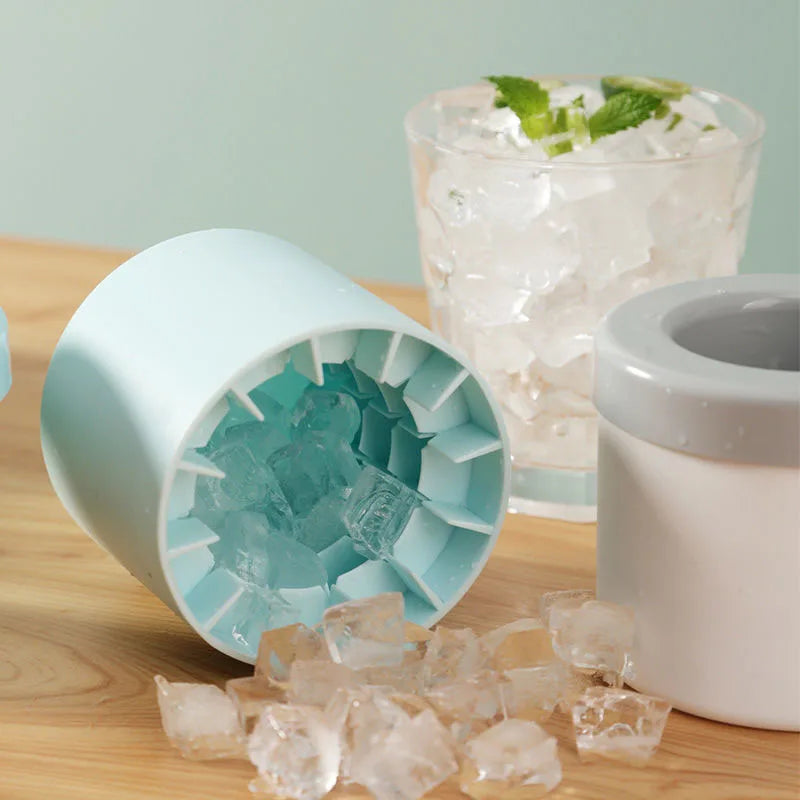 Silicone Ice Cube Mold Round Ice Bucket