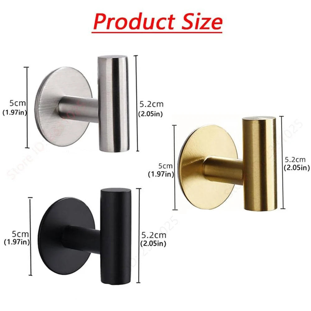 Adhesive Wall Hook Stainless Steel